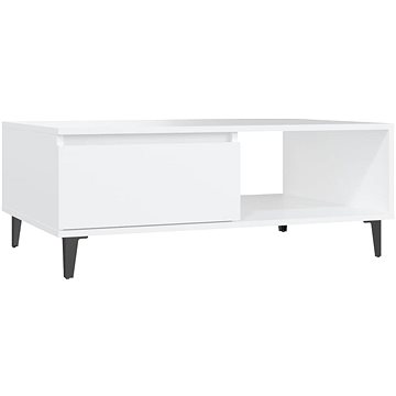 SHUMEE Konferenční stolek bílý 90 × 60 × 35 cm dřevotříska, 806004 (806004)