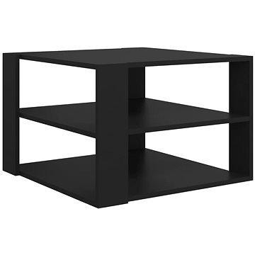 SHUMEE Konferenční stolek černý 60 × 60 × 40 cm dřevotříska, 806320 (806320)