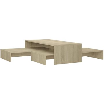 SHUMEE Sada konferenčních stolků dub sonoma 100 × 100 × 26,5cm dřevotříska, 806798 (806798)