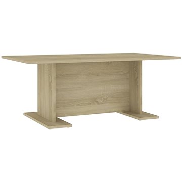 SHUMEE Konferenční stolek bílý a dub sonoma 103,5 × 60 × 40 cm dřevotříska, 806845 (806845)