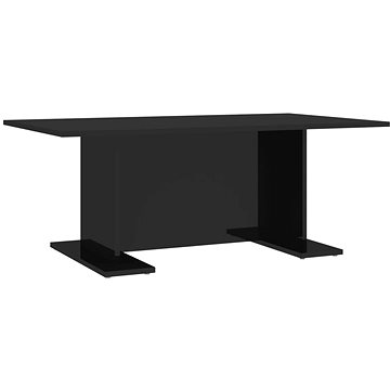 SHUMEE Konferenční stolek černý vysoký lesk 103,5 × 60 × 40 cm dřevotříska, 806847 (806847)