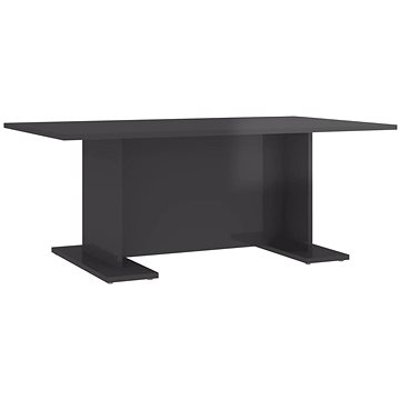 SHUMEE Konferenční stolek šedý vysoký lesk 103,5 × 60 × 40 cm dřevotříska, 806848 (806848)