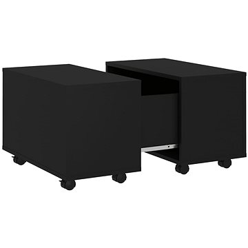 SHUMEE Konferenční stolek černý 60 × 60 × 38 cm dřevotříska, 806859 (806859)