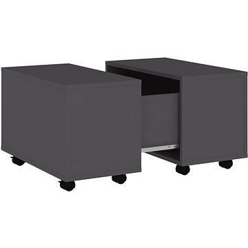 SHUMEE Konferenční stolek šedý 60 × 60 × 38 cm dřevotříska, 806860 (806860)