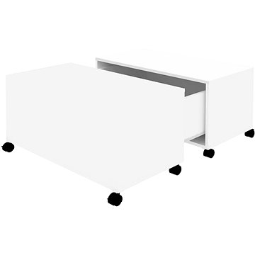 SHUMEE Konferenční stolek bílý 75 × 75 × 38 cm dřevotříska , 806867 (806867)