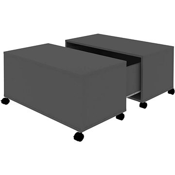 SHUMEE Konferenční stolek šedý 75 × 75 × 38 cm dřevotříska , 806869 (806869)