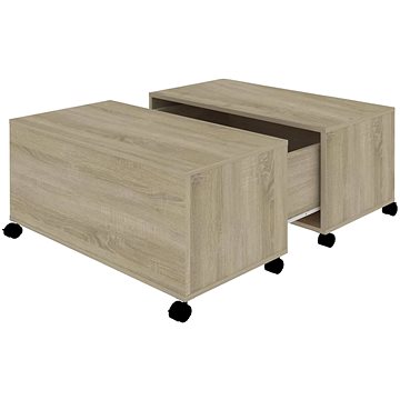 SHUMEE Konferenční stolek dub sonoma 75 × 75 × 38 cm dřevotříska, 806870 (806870)