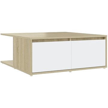 SHUMEE Konferenční stolek bílý dub sonoma 80 × 80 × 31 cm dřevotříska , 806881 (806881)
