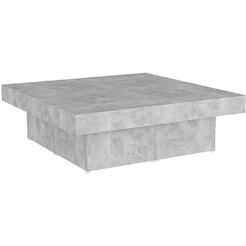 SHUMEE Konferenční stolek betonově šedý 90 × 90 × 28 cm dřevotříska, 806916 (806916)