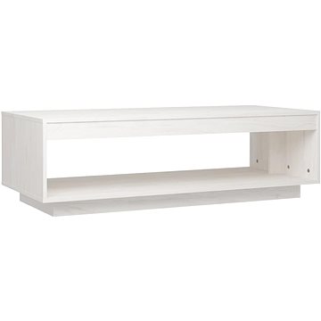 SHUMEE Konferenční stolek bílý 110 × 50 × 33,5 cm masivní borové dřevo, 808509 (808509)