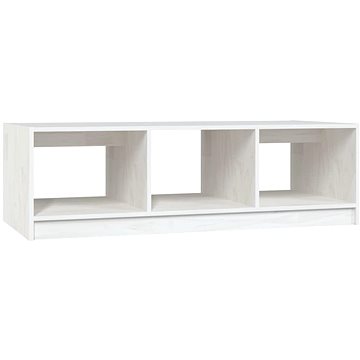 SHUMEE Konferenční stolek bílý 110 × 50 × 34 cm masivní borové dřevo, 809913 (809913)
