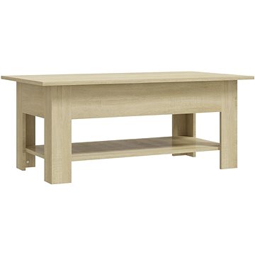 SHUMEE Konferenční stolek dub sonoma 102 × 55 × 42 cm dřevotříska, 810256 (810256)