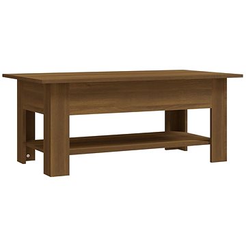 SHUMEE Konferenční stolek hnědý dub 102 × 55 × 42 cm dřevotříska, 813076 (813076)