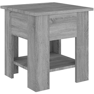 SHUMEE Konferenční stolek šedý sonoma 40 × 40 × 42 cm kompozitní dřevo, 813081 (813081)