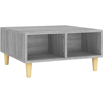 SHUMEE Konferenční stolek šedý sonoma 60 × 60 × 30 cm dřevotříska, 813165 (813165)