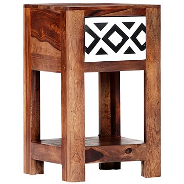 SHUMEE Noční stolek 30 × 30 × 50 cm masivní sheeshamové dřevo, 247732 (247732)