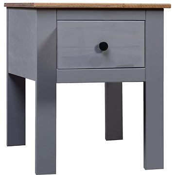 SHUMEE Noční stolek šedý 46 × 40 × 57 cm borovice řada Panama, 282692 (282692)