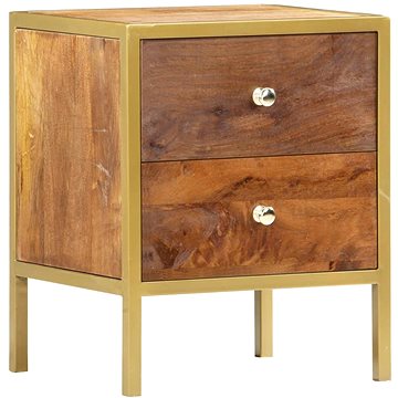 SHUMEE Noční stolek 40 × 35 × 50 cm masivní mangovníkové dřevo, 285856 (285856)