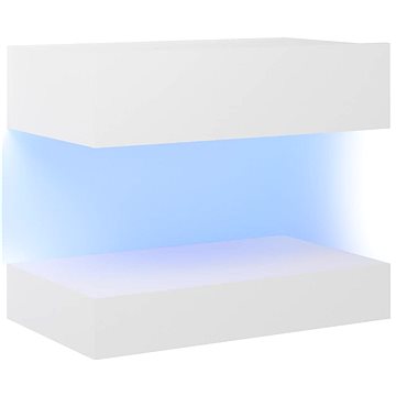 SHUMEE Noční stolek bílý 60 × 35 cm dřevotříska , 3079679 (3079679)