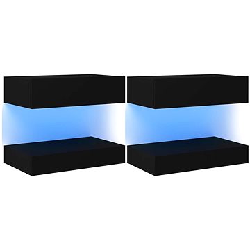 SHUMEE Noční stolky 2 ks černé 60 × 35 cm dřevotříska , 3079682 (3079682)