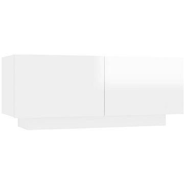 SHUMEE Noční stolek vysoký lesk bílý 100 × 35 × 40 cm dřevotříska, 3082771 (3082771)