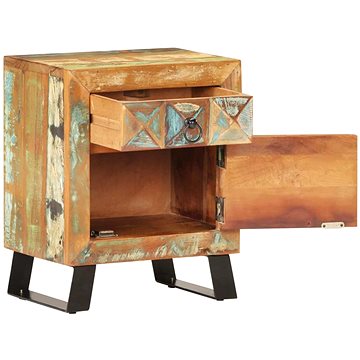SHUMEE Noční stolek 40 × 30 × 50 cm masivní recyklované dřevo, 320377 (320377)