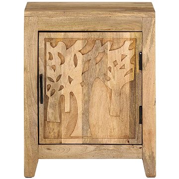 SHUMEE Noční stolek 40 × 30 × 50 cm masivní mangovníkové dřevo, 320811 (320811)