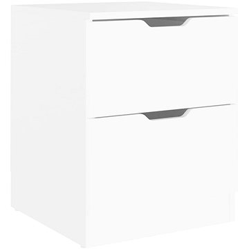 SHUMEE Noční stolek bílý 40 × 40 × 50 cm dřevotříska, 326723 (326723)