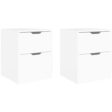 SHUMEE Noční stolky 2 ks bílé 40 × 40 × 50 cm dřevotříska, 326724 (326724)