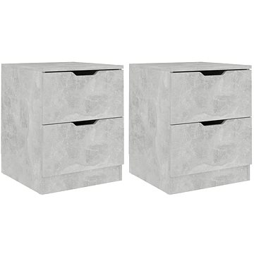 SHUMEE Noční stolky 2 ks betonově šedé 40 × 40 × 50 cm dřevotříska, 326732 (326732)