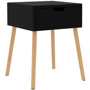 SHUMEE Noční stolek černý 40 × 40 × 56 cm dřevotříska, 326797 (326797)