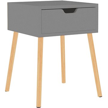 SHUMEE Noční stolek šedý 40 × 40 × 56 cm dřevotříska, 326799 (326799)