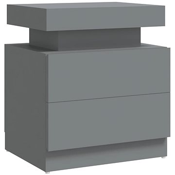 SHUMEE Noční stolek šedý 45 × 35 × 52 cm dřevotříska, 326851 (326851)
