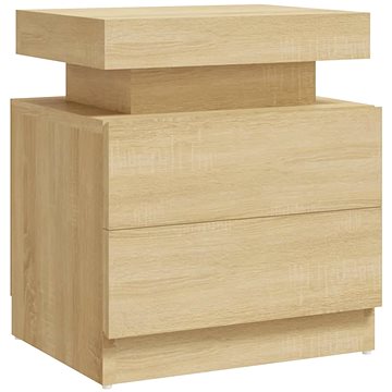 SHUMEE Noční stolek dub sonoma 45 × 35 × 52 cm dřevotříska, 326852 (326852)