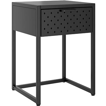 SHUMEE Noční stolek antracitový 38 × 35 × 54 cm ocel, 335888 (335888)
