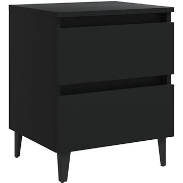SHUMEE Noční stolek černý 40 × 35 × 50 cm dřevotříska, 805871 (805871)