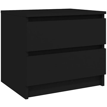 SHUMEE Noční stolek černý 50 × 39 × 43,5 cm dřevotříska, 806195 (806195)
