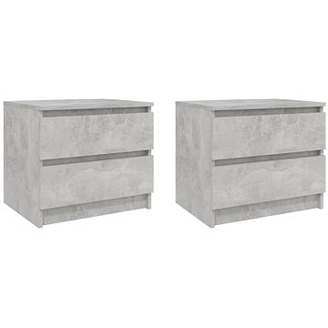 SHUMEE Noční stolky 2 ks betonově šedé 50 × 39 × 43,5 cm dřevotříska, 806202 (806202)