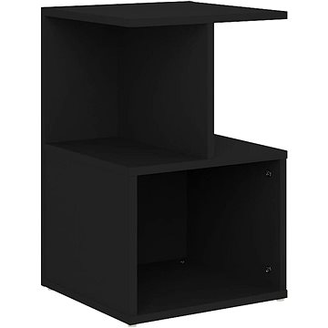 SHUMEE Noční stolek černý 35 × 35 × 55 cm dřevotříska, 806348 (806348)