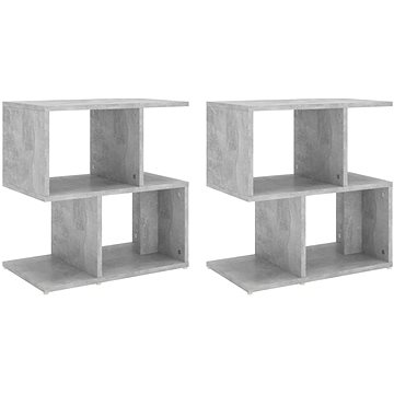 SHUMEE Noční stolky 2 ks betonově šedé 50 × 30 × 51,5 cm dřevotříska, 806373 (806373)
