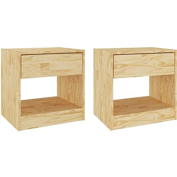 SHUMEE Noční stolky 2 ks 40 × 31 × 40 cm masivní borové dřevo, 808064 (808064)