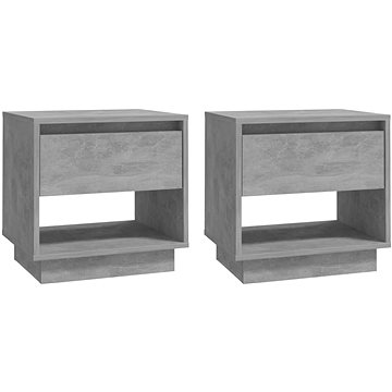 SHUMEE Noční stolky 2 ks betonově šedé 45 × 34 × 44 cm dřevotříska, 809521 (809521)