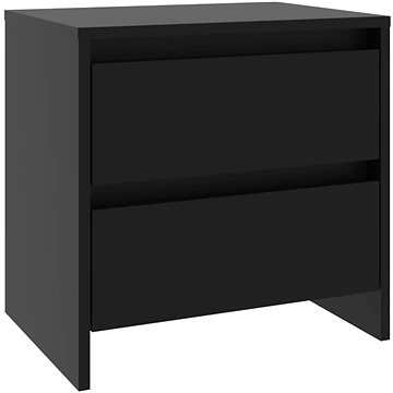 SHUMEE Noční stolek černý 45 × 34,5 × 44,5 cm dřevotříska, 809847 (809847)