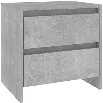 SHUMEE Noční stolek betonově šedý 45 × 34,5 × 44,5 cm dřevotříska, 809853 (809853)