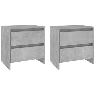 SHUMEE Noční stolky 2 ks betonově šedé 45 × 34,5 × 44,5 cm dřevotříska, 809854 (809854)