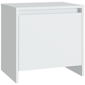 SHUMEE Noční stolek bílý 45 × 34 × 44,5 cm dřevotříska, 809863 (809863)