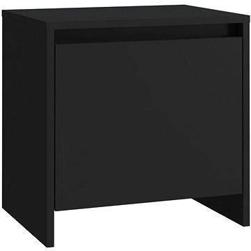 SHUMEE Noční stolek černý 45 × 34 × 44,5 cm dřevotříska, 809865 (809865)