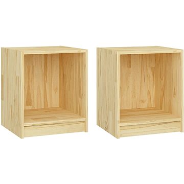 SHUMEE Noční stolky 2 ks 35,5 × 33,5 × 41,5 cm masivní borové dřevo, 809920 (809920)