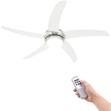 SHUMEE Ozdobný stropní ventilátor se světlem 128 cm bílý (8718475508854)