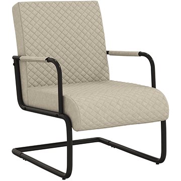 Konzolová židle světle šedá umělá kůže, 325785 (325785)